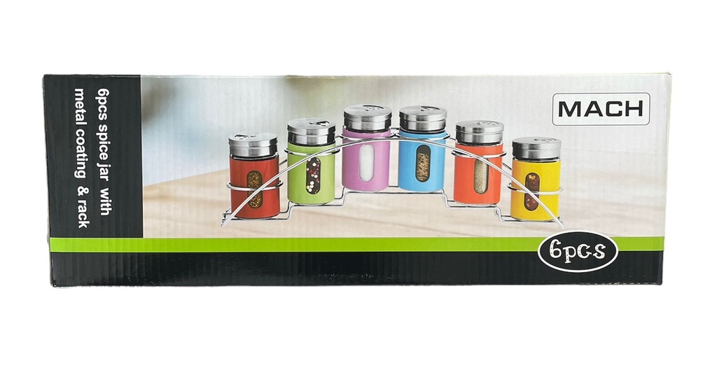 Set de 6 Saleros de vidrio 6x85ml