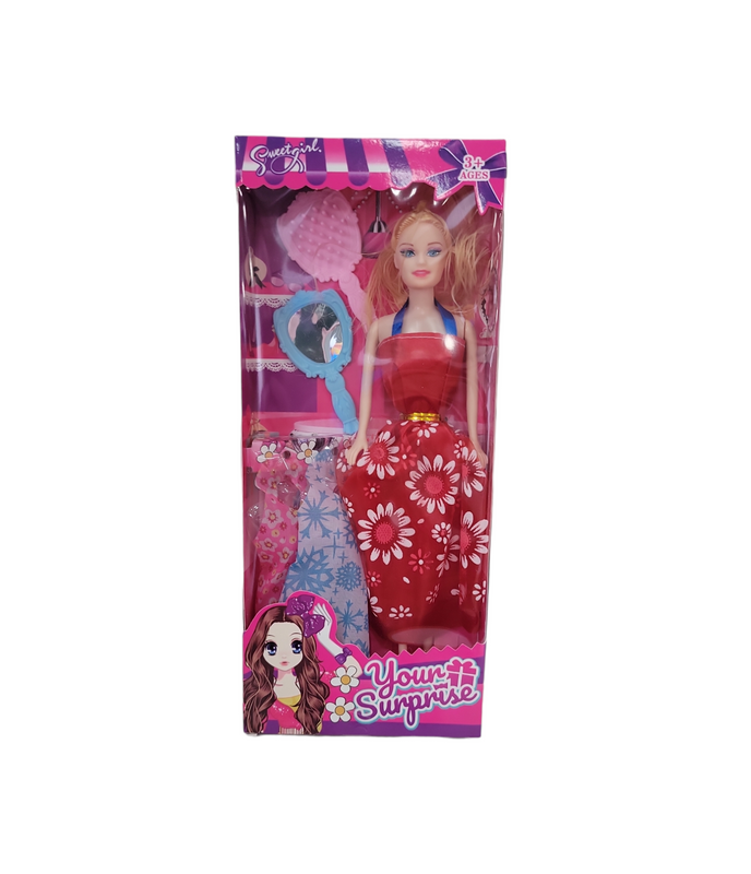 Muñeca en cajita con accesorios