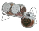 Set de 3 Botes de vidrio 3x195ml