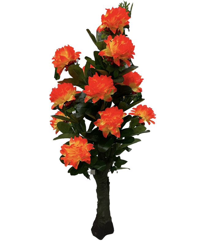 Planta artificial con flores