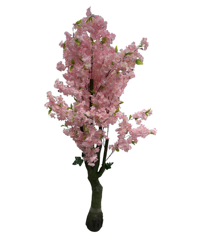 Planta artificial con flores