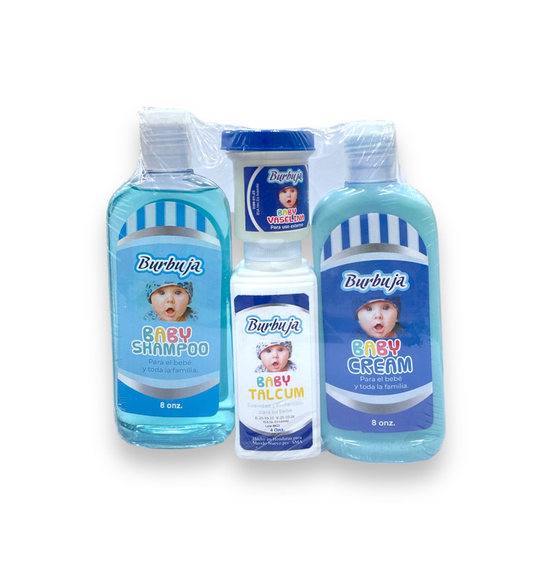 shampoo +crema +talco y vaselina