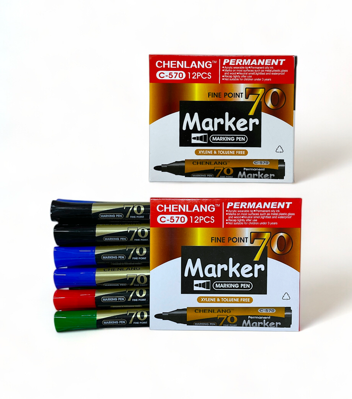 (E)CAJA DE 12 MARCADORES