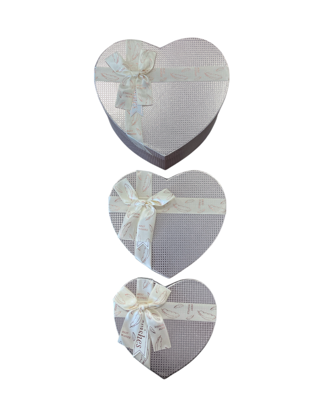 set de 3 cajas fig. corazon