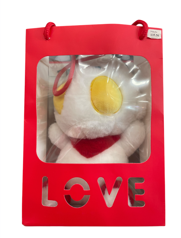 Peluche con corazon en caja
