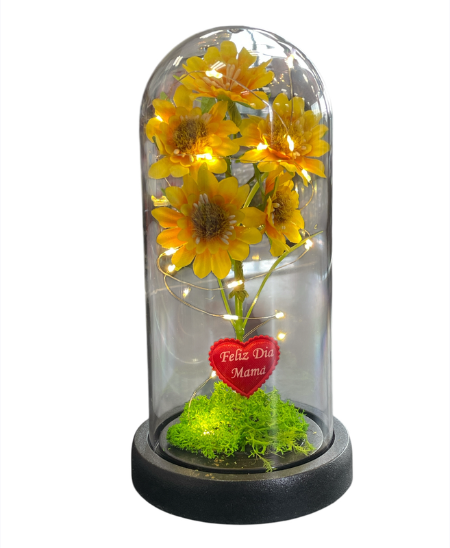 ADORNO DE FLOR CON LUZ PARA