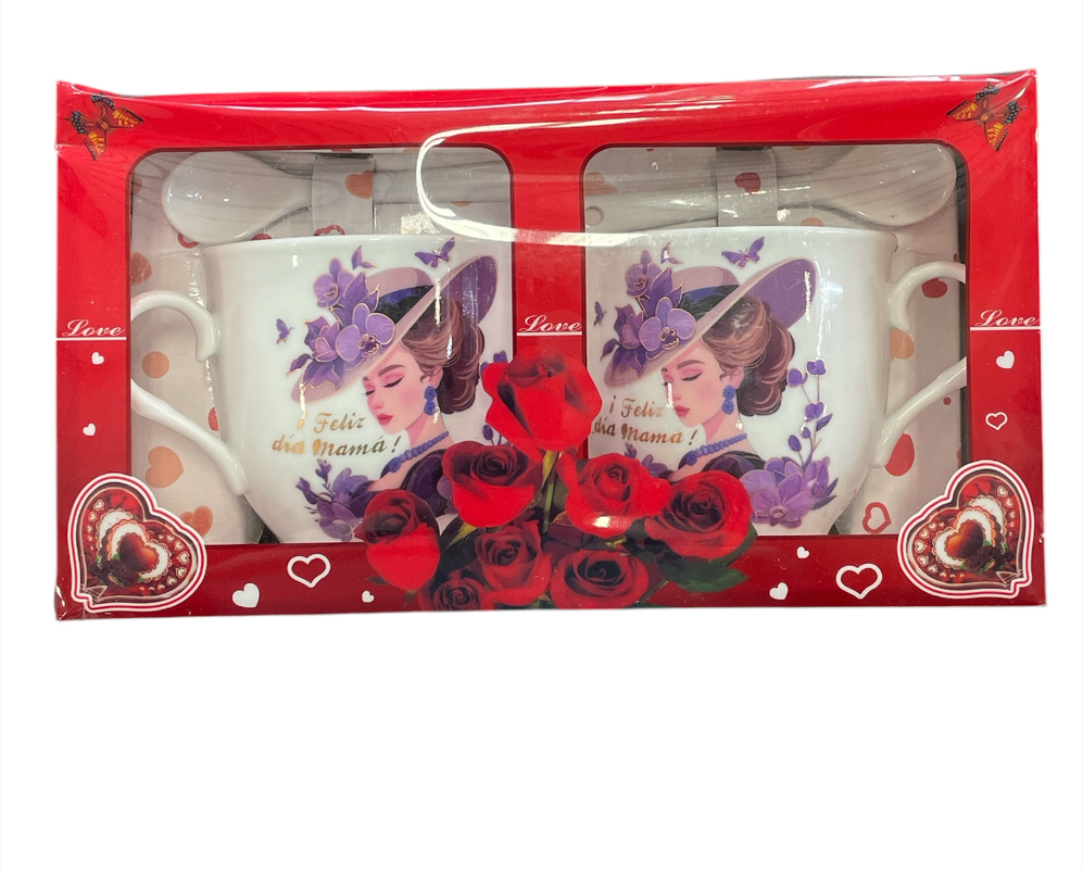 SET DE TAZAS CON CUCHARA