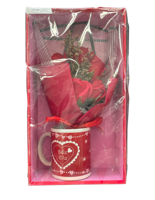 RAMO DE FLOR CON TAZA