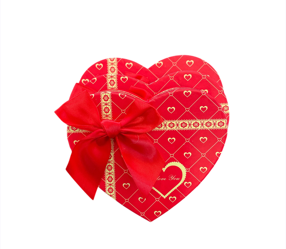set de 3 cajas figura corazon