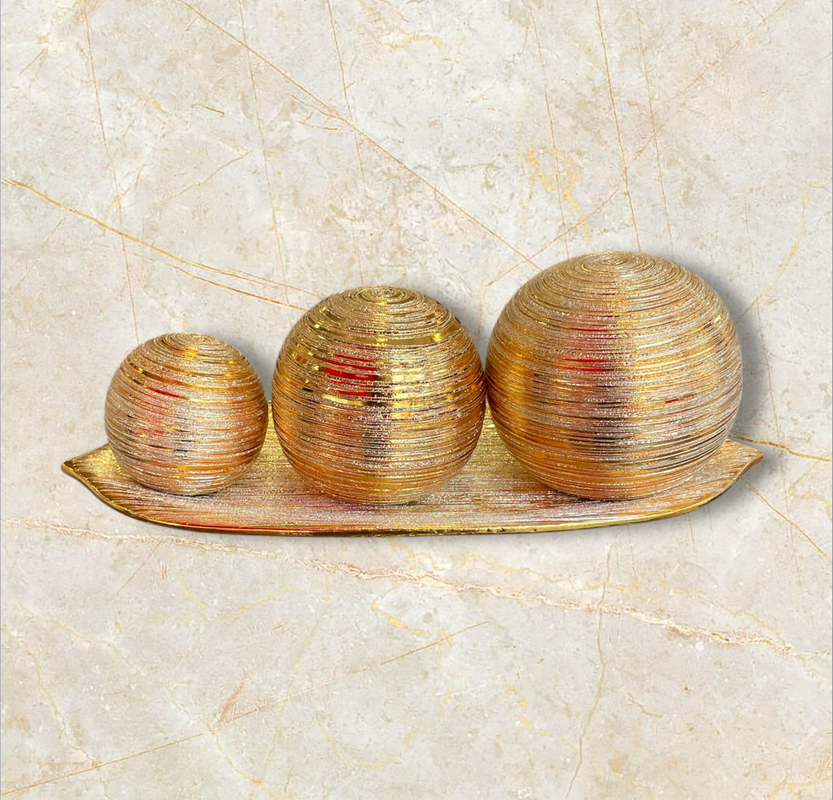 SET DE 3 ADORNOS FIG.  ESFERAS