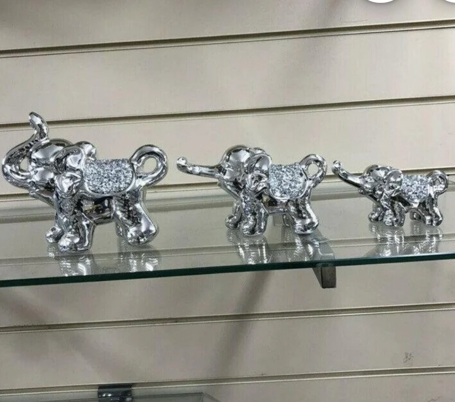 SET DE 3 ADORNOS FIG. ELEFANTE