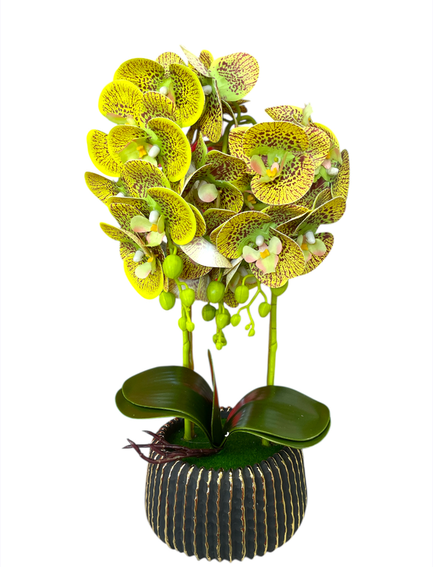 ADORNO MACETERA CON FLORES