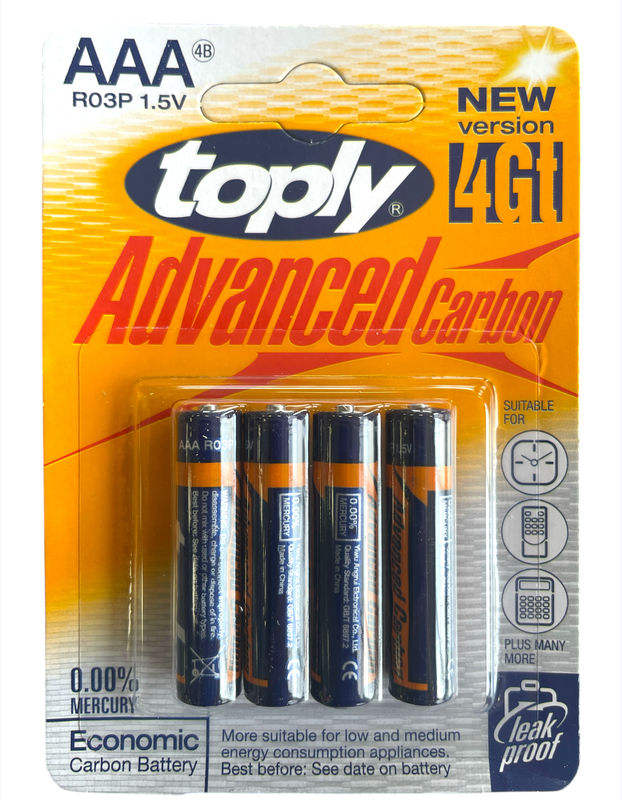 Baterias AAA 2 pares carton amarillo top