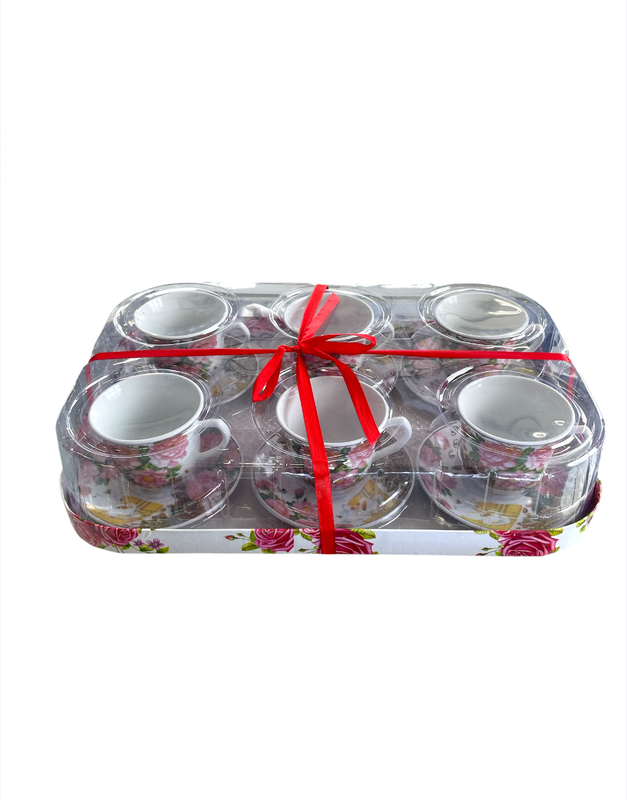 Set de 6 tazas con platos