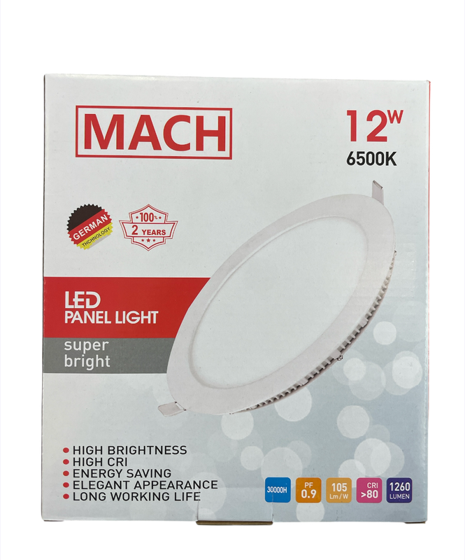 PANEL LED REDONDO DE 12W