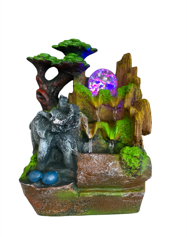 fuente electrica con luz