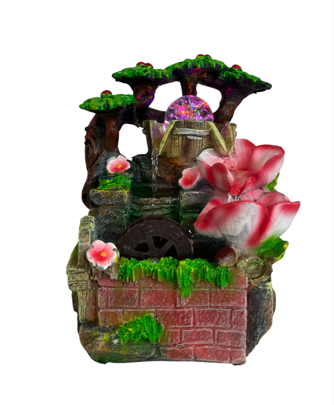 fuente electrica con luz