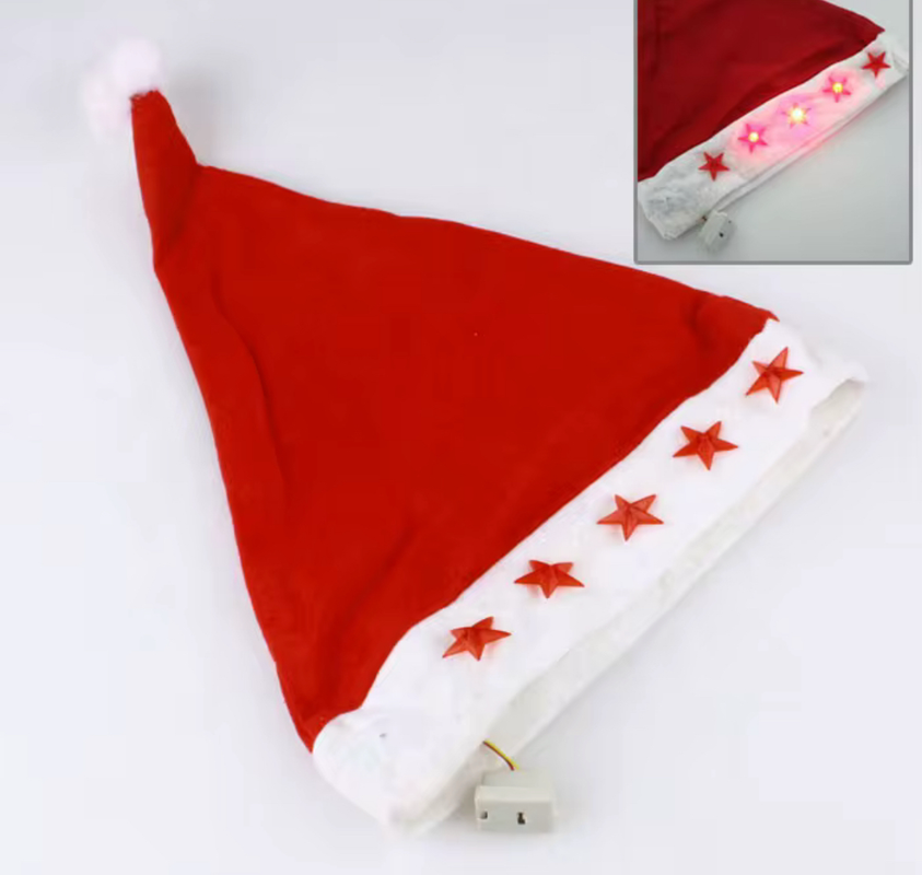 gorro navideño con luz