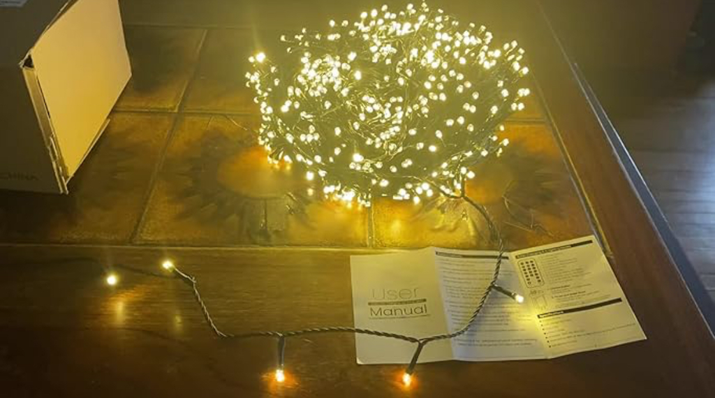 extencion de luces navideñas amarillas
