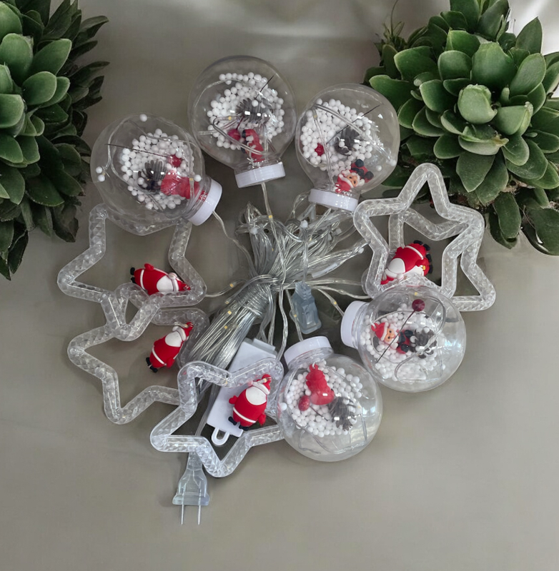 extencion de esferas de cristal navideña