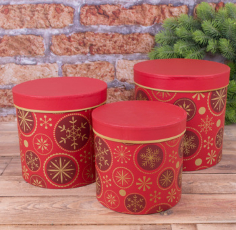 set de 3 cajas navideñas
