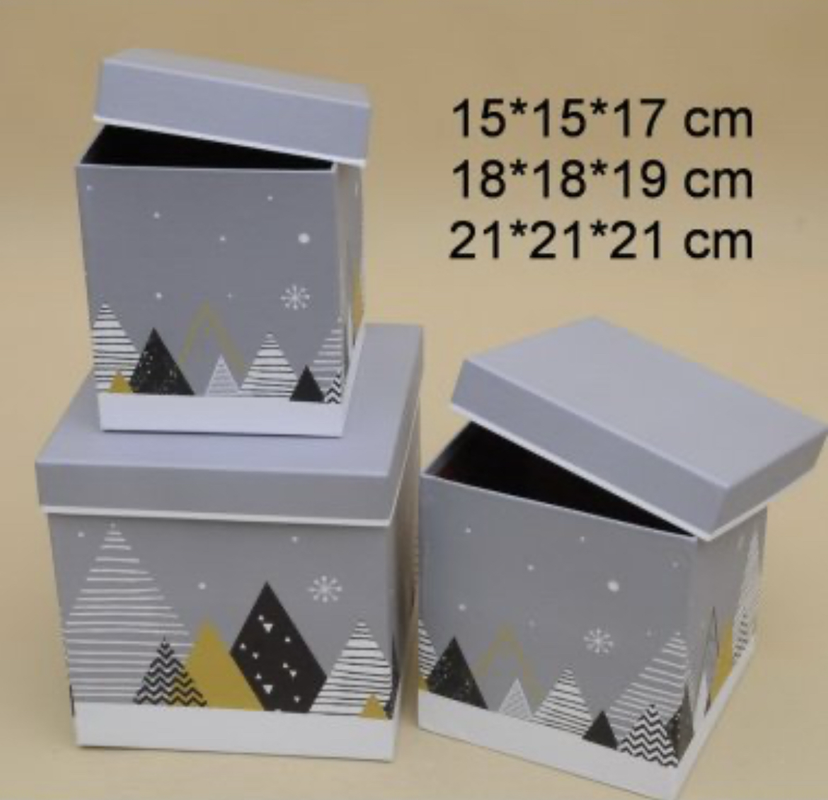 set de 3 cajas navideñas