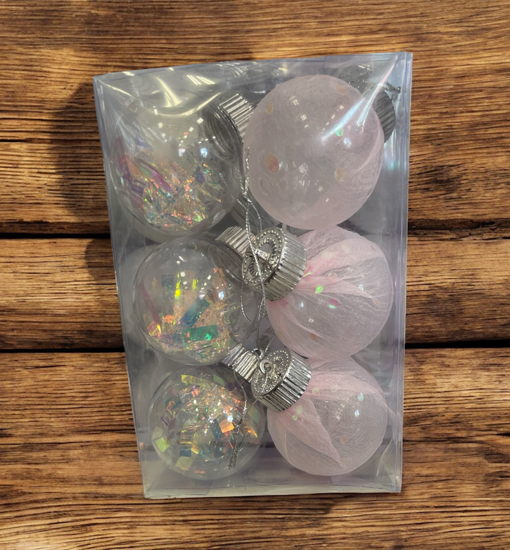 set de 6 pelotas navideñas