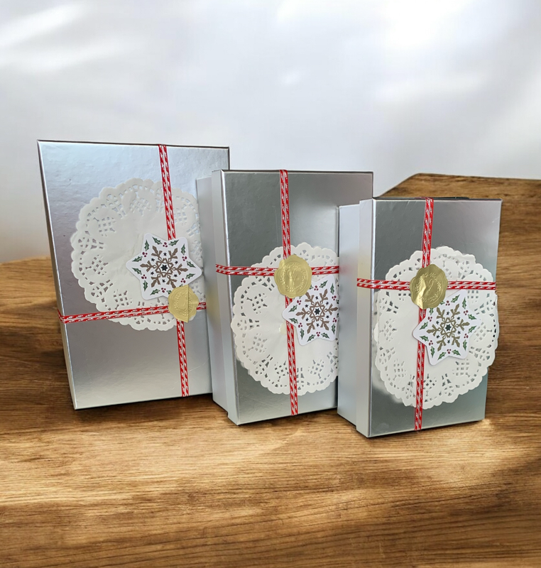 set de 3 cajas navideñas