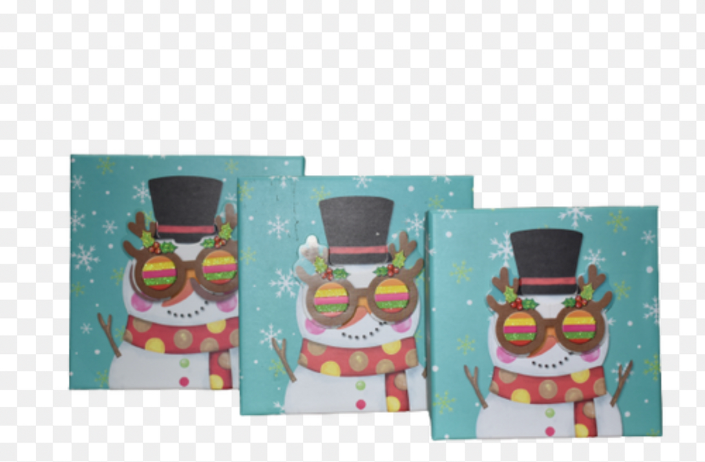 SET DE 3 CAJAS CON FIG. NAVIDEÑA