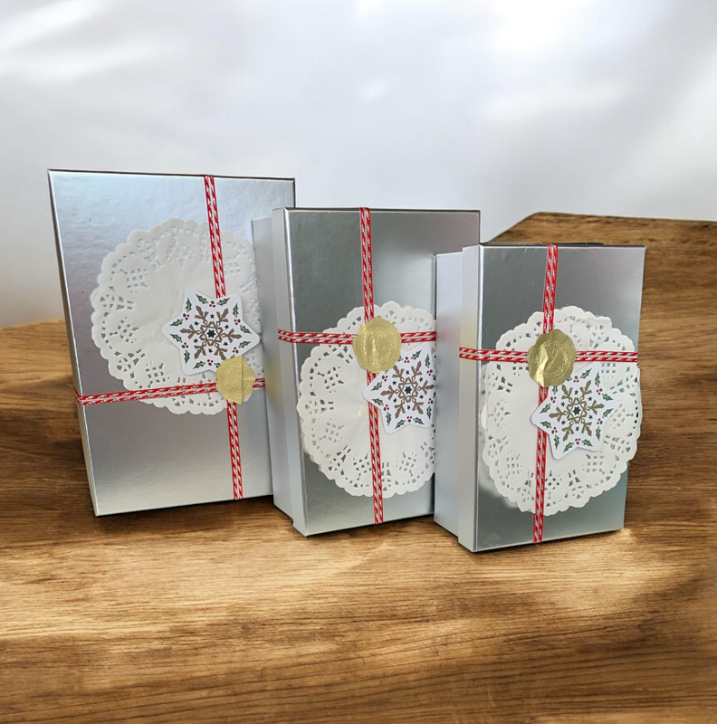 Set de 3 Cajas Navideñas Cuadradas