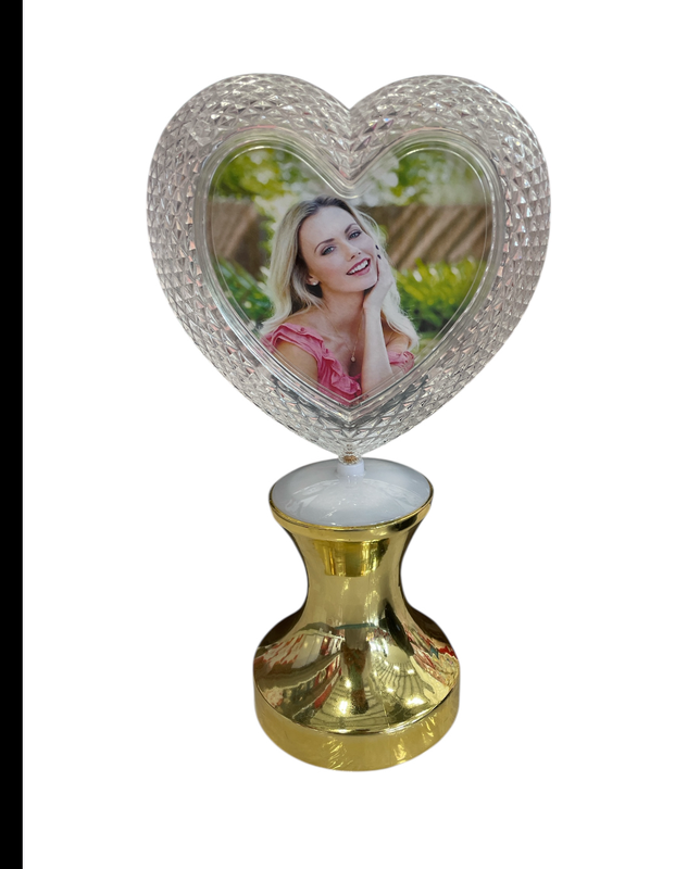 Lampara fig. corazon para fotos