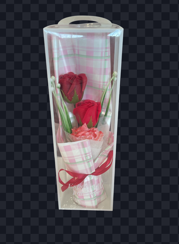 Ramo de flor de jabon en estuche