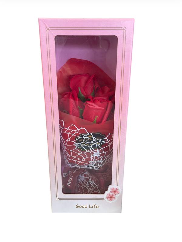 ramo de flor jabon en cajita