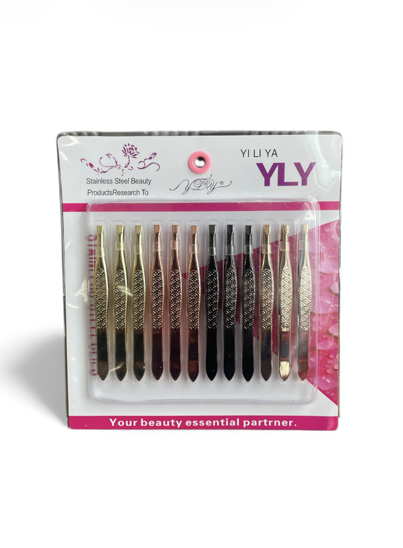 Paq. de 12 Pinzas para Cejas