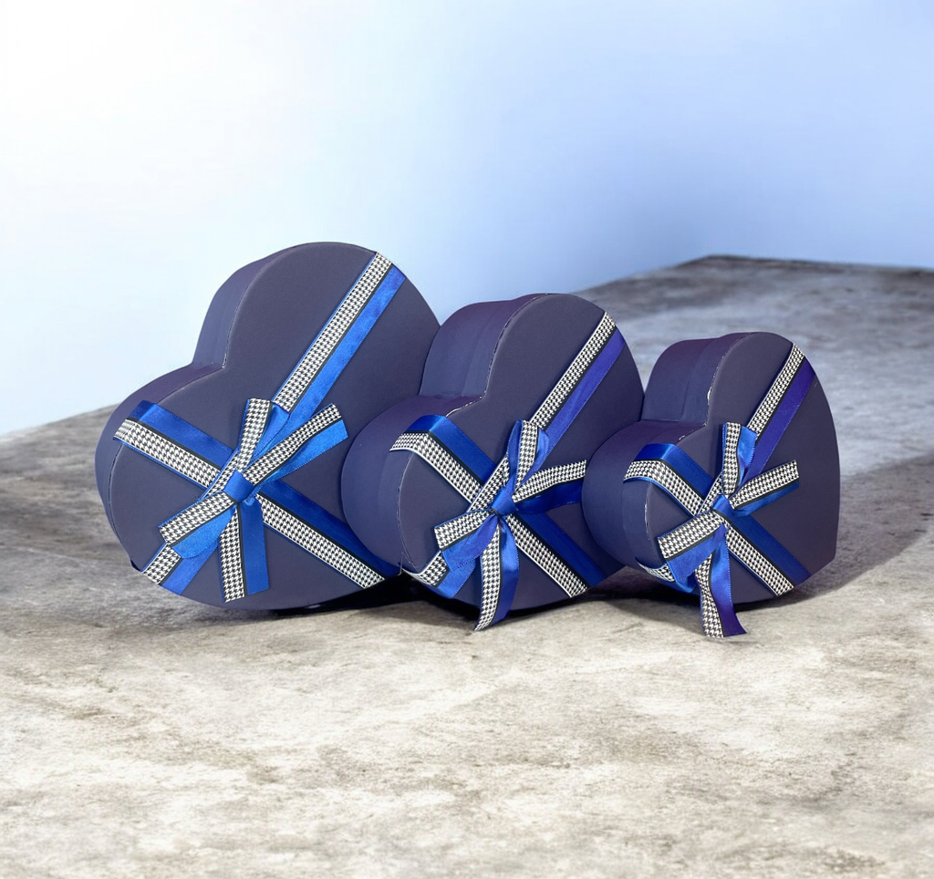 Set de 3 cajas figura corazon