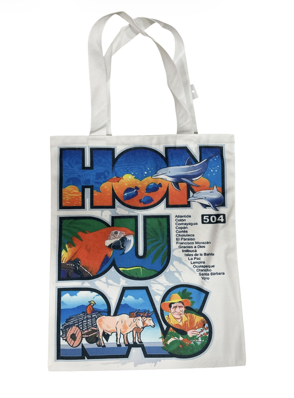 Bolsa de lona figura de honduras