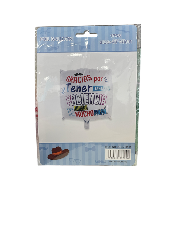 Globo Con Mensaje Para Papá