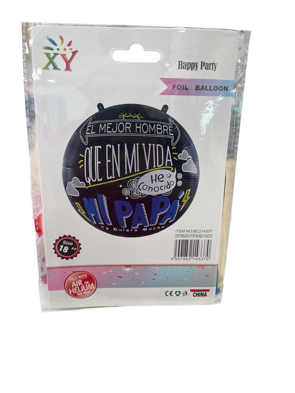 Globo con mensaje para papá