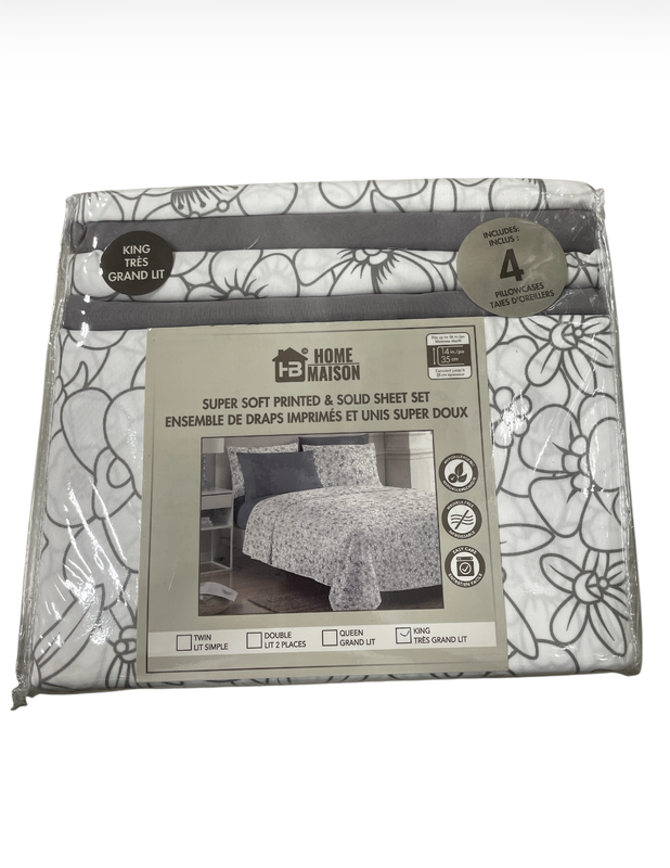 Set de sabanas king 4 piezas