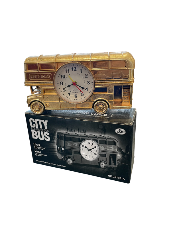 RELOJ DESPERTADOR FIGURA BUS