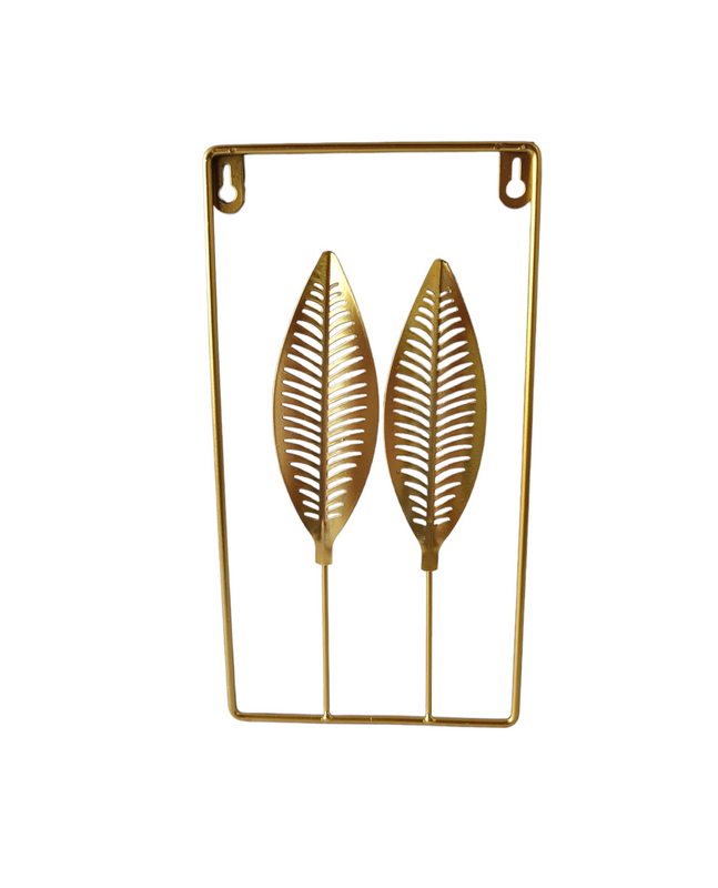 Adorno de metal figura hojas