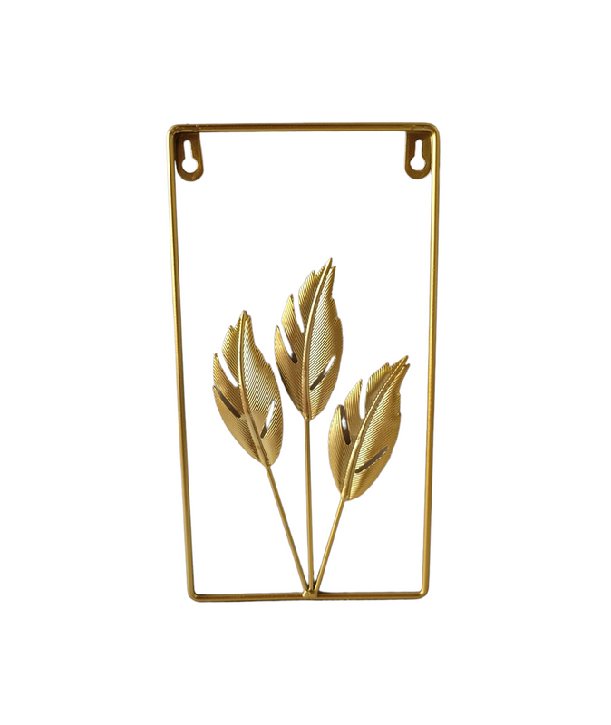 Adorno de metal figura hojas