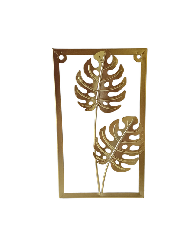 Adorno de metal figuras hojas