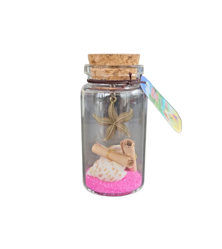 Frasco. D/vidrio fig Estr/Caball/Almeja