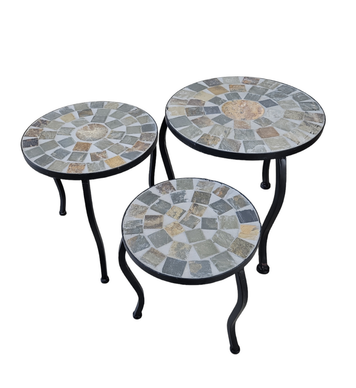 set de 3 mesas 35x37/ 30x33/ 25x30