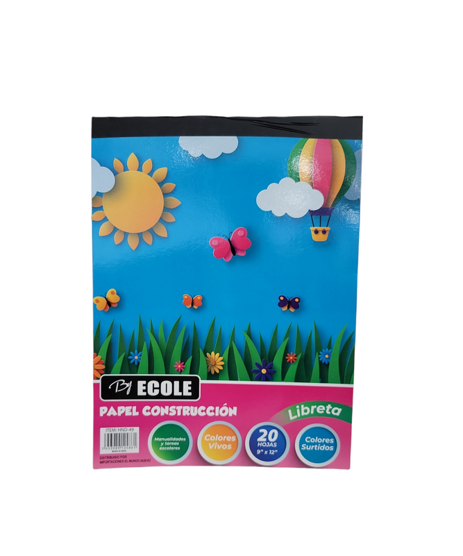 Papel construccion 20 hojas