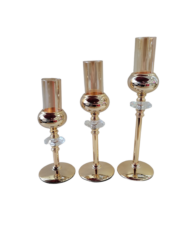 SET DE 3 CANDELABROS 28/33/37 cm