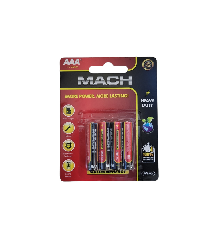 Bateria AAA Marca MACH HEAVY DUTY