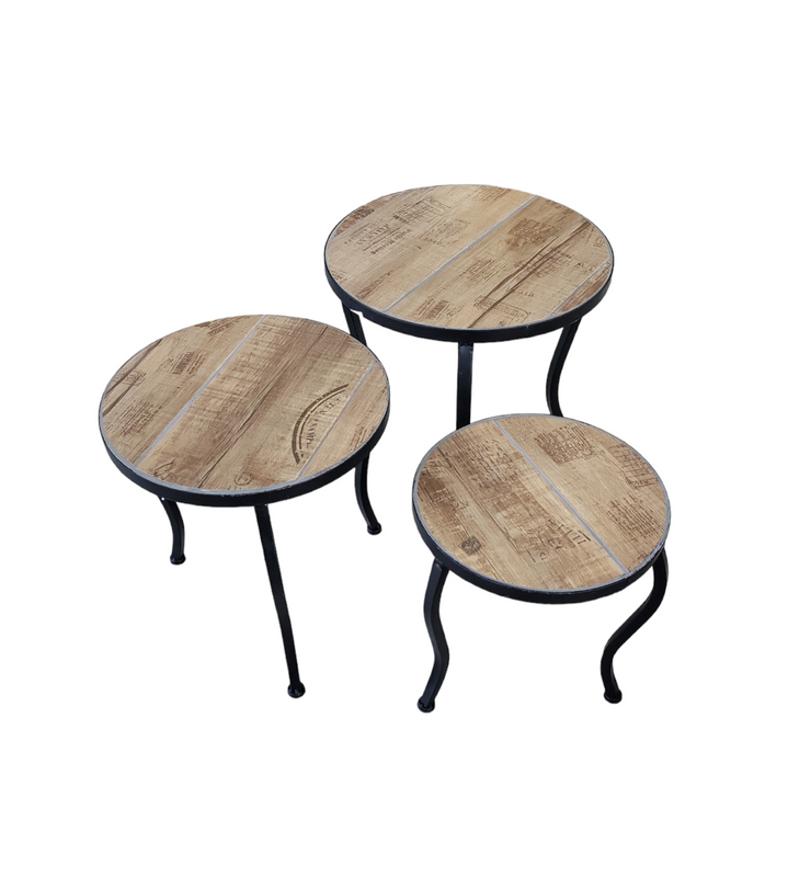 Set de 3 mesas 35x37/30x33/25x30 cm