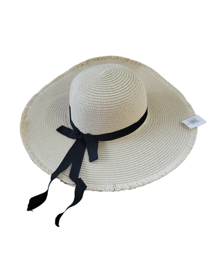 [HT-1839363-3] Sombrero Con Cinta Negra Ancha P/Dama